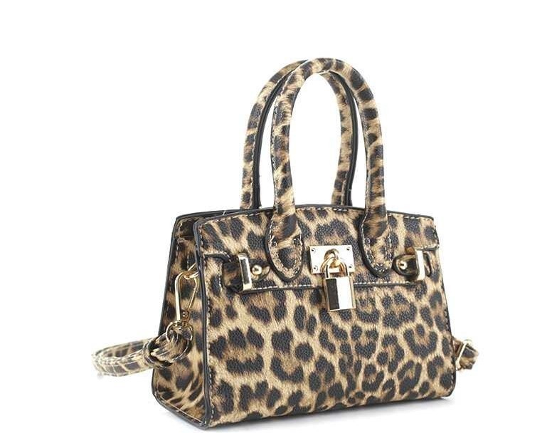 KEY LOCK LEOPARD PRINT SATCHEL BAG JY-BJ-6286L-LEO > Animal Print